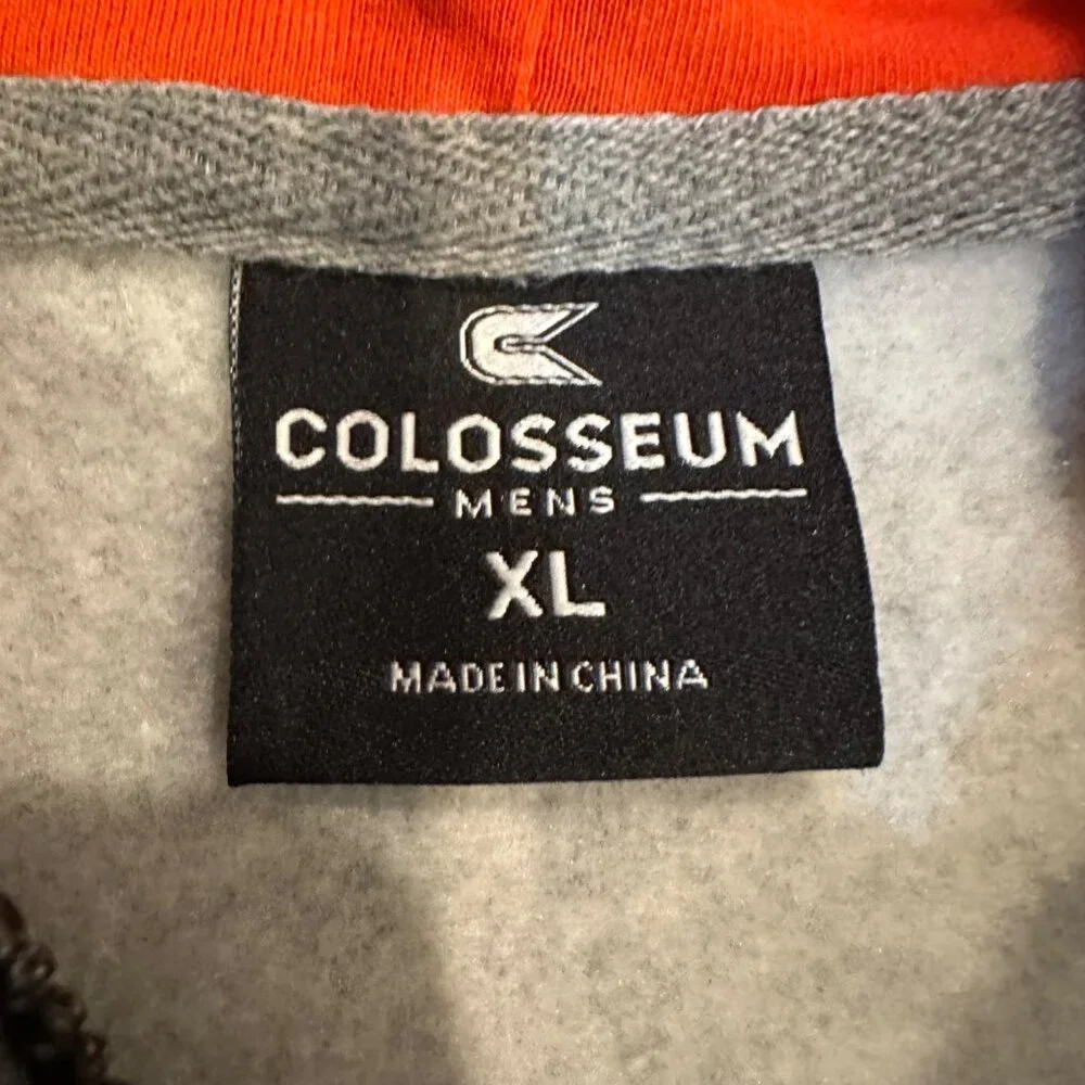 COLOSSEUM MENS XL CLEMSON TIGERS ZIP UP HOODED SWEATSHIRT